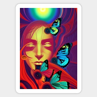 DREAMY BUTTERFLY PAINTING Sticker